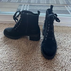 Crown Vintage microsuede combat boots